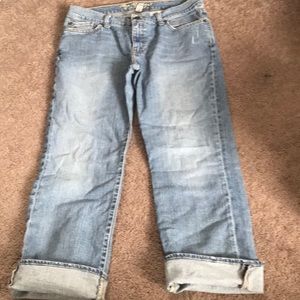 Abercrombie stretch crop jeans size 10
